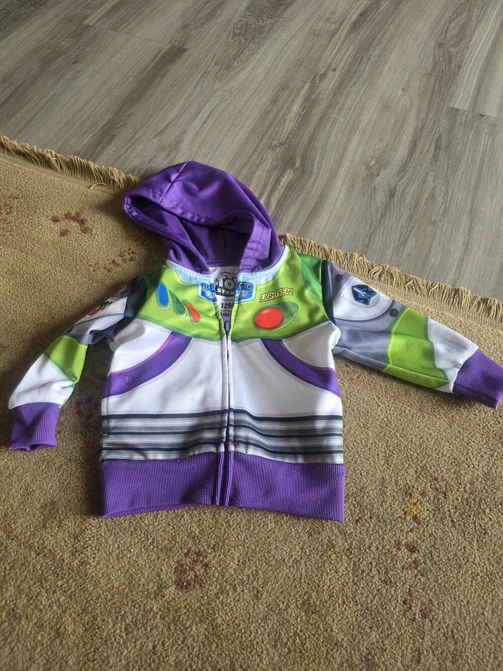 Disney Toy Story Buzz Lightyear Hoodie Zip Up Jacket Baby 12 Months Halloween